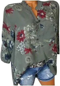Mimacoo Floral Print Shirt For Womens Short Sleeve Blouse V Neck Buttons Tops Buttons Loose Casual Tee 12 Mimacoo Floral Print Shirt For Womens Short Sleeve Blouse V Neck Buttons Tops Buttons Loose Casual Tee -Safavieh Furniture 5187s4cymgL. AC