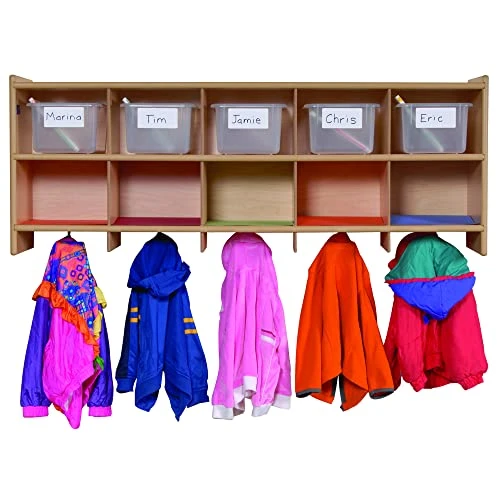 Angeles Value Line 10-Section Wall Locker, ANG7160, Kids Classroom Coat Rack & Storage Shelves, Cubby Organizer For Daycare, Playroom And Preschool 5 Angeles Value Line 10-Section Wall Locker, ANG7160, Kids Classroom Coat Rack & Storage Shelves, Cubby Organizer For Daycare, Playroom And Preschool - Image 5