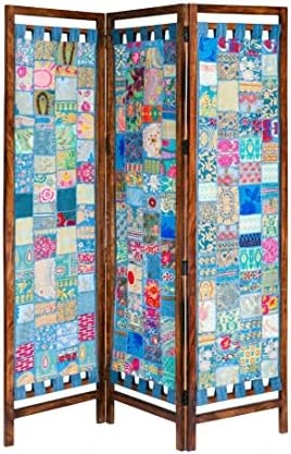 Oom Divider Wood Screen - Ghanti Bells Antique Brown - 4 Panel Folding 72 X 80 - Assembled Hand Carved Decorative Functional Versatile Portable Partition Reversible Privacy Boho - COTTON CRAFT 8 Oom Divider Wood Screen - Ghanti Bells Antique Brown - 4 Panel Folding 72 X 80 - Assembled Hand Carved Decorative Functional Versatile Portable Partition Reversible Privacy Boho - COTTON CRAFT - Image 8