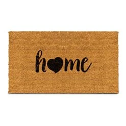 PLUS Haven Coco Coir Door Mat With Heavy Duty Backing, Home Doormat, 17.5”x30” Size, Easy To Clean Entry Mat, Beautiful Color And Sizing For Outdoor And Indoor Uses, Home Décor