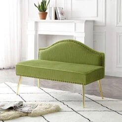 Homtique Velvet Loveseat & Accent Chair 3 Piece Set, Modern Upholstered Living Room Furniture Set, Armless Loveseat Settee With Gold Metal Legs, For Small Space, Bedroom, Apartment, Orange 22 Homtique Velvet Loveseat & Accent Chair 3 Piece Set, Modern Upholstered Living Room Furniture Set, Armless Loveseat Settee With Gold Metal Legs, For Small Space, Bedroom, Apartment, Orange -Safavieh Furniture 519HQkOYElL. AC