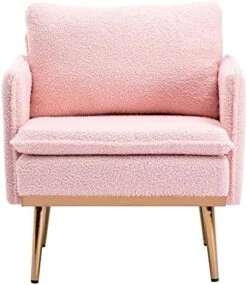 HOMEFUN Accent Chair Set Of 2, Velvet Wingback Armchair Modern Upholstered Single Sofa With Metal Legs For Living Room Bedroom Nursery, Beige -Safavieh Furniture 519QoIHGfWL. AC