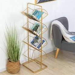AARTEX Cabinet Shelf, Iron Folding Bookshelf Living Room Study Storage Rack Office Newspaper Magazine Storage Rack 8 AARTEX Cabinet Shelf, Iron Folding Bookshelf Living Room Study Storage Rack Office Newspaper Magazine Storage Rack -Safavieh Furniture 519enmGMRvL