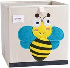 DODYMPS Foldable Animal Canvas Storage Toy Box/Bin/Cube/Chest/Basket/Organizer For Kids, 13 Inch (Pig) -Safavieh Furniture 519phkSF0L. AC