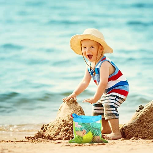 Mesh Beach Shell Bag, Beach Bags For Kids Shells Beach Toys Resuable Cute Mesh Tote Pool Bags Mesh Beach Bags With Drawsting For Kid's Toys Travel Picnic Laundry(m45) 4 Mesh Beach Shell Bag, Beach Bags For Kids Shells Beach Toys Resuable Cute Mesh Tote Pool Bags Mesh Beach Bags With Drawsting For Kid's Toys Travel Picnic Laundry(m45) - Image 4