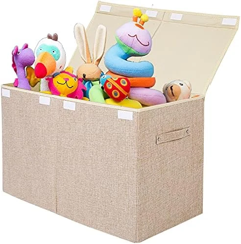 Popoly Large Toy Box Chest With Lid, Collapsible Sturdy Toy Bin Storage Organizer Boxes Baskets For Kids, Boys, Girls, Nursery, Playroom, 25"x13" X16" 4 Popoly Large Toy Box Chest With Lid, Collapsible Sturdy Toy Bin Storage Organizer Boxes Baskets For Kids, Boys, Girls, Nursery, Playroom, 25"x13" X16" - Image 4