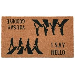 COOLTOP Coco Coir Door Mat With Heavy Duty Backing,I Say Hello, You Say Goodbye Doormat,Easy To Clean Entry Mat, Beautiful Color And Sizing For Outdoor And Indoor Uses, Home Decor