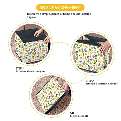 AFPANQZ Colored Tie Dye Large Sized Storage Baskets Collapsible Convenient Home Organizer Containers For Clothes Kids Toys Baby Clothing Nersury Hamper 13x13x13 Save Place Basket 5 AFPANQZ Colored Tie Dye Large Sized Storage Baskets Collapsible Convenient Home Organizer Containers For Clothes Kids Toys Baby Clothing Nersury Hamper 13x13x13 Save Place Basket - Image 5