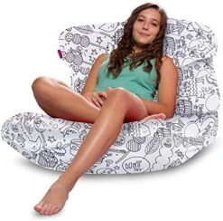 Posh Creations Laguna Lounger Teens, Kids And Adults For Bedrooms And Dorm Rooms, Large Bean Bag Chair, Soft Nylon-Pink -Safavieh Furniture 51Alb4EQ44L. AC 1