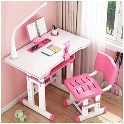 OLOTU Height Adjustable Kids Desk And Chair Set, Writing Table With Tilt Desktop & LED Light & Storage Drawer, Study Desk For Boys Girls -Safavieh Furniture 51AnI1NfAkL. AC 1
