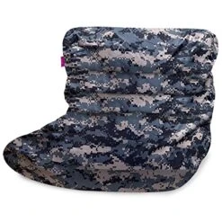 Posh Creations Structured Comfy Bean Bag Chair For Gaming, Reading And Watching TV, Laguna Lounger, Nylon - Camo Digital