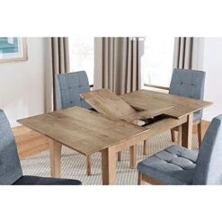 Progressive Furniture Badalona Butterfly Dining Table, 42" Leaf Extends To 54" W X 30" D X 30" H, Light Oak -Safavieh Furniture 51B7cBDApKL