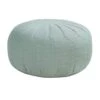 Madison Park Kelsey Round Floor Pillow Pouf Ottoman Large - Soft Fabric, Polystyrene Beads Fill Seafoam Ottoman Foot Stool - 1 Piece Mid-Century Modern Floral Design Oversized Beanbag