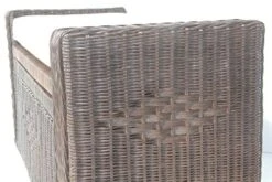 Bruno Handmade 32 Inch Rattan Wicker Chest Storage Trunk Organizer Ottoman W/Cushion Dark Brown -Safavieh Furniture 51CA2RCQwFL