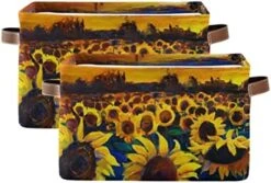 White Pumpkins Autumn Leaves Toy Basket Canvas Collapsible Box Chest Organizer For Edroom Closet Kid's Toys Laundry 2 Pieces -Safavieh Furniture 51CPZrzteEL. AC