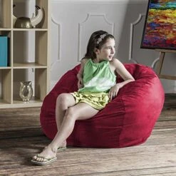 Jaxx Saxx 3 Foot Bean Bag Chair With Removable Cover, Cinnabar 16 Jaxx Saxx 3 Foot Bean Bag Chair With Removable Cover, Cinnabar -Safavieh Furniture 51Cn4J3gL3L