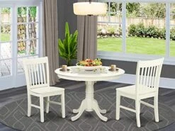 East West Furniture HLNO5-MAH-C Dining Table Set, 5-Piece -Safavieh Furniture 51DHg2HCSqL. AC