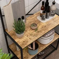 SogesGame Kitchen Baker's Rack 4-Tier Storage Rack Shelves, Multi-Storage Function Display Storage Rack, Microwave Stand Utility Cart, Plant Flower Stand, For Kitchen And Living Room 8 SogesGame Kitchen Baker's Rack 4-Tier Storage Rack Shelves, Multi-Storage Function Display Storage Rack, Microwave Stand Utility Cart, Plant Flower Stand, For Kitchen And Living Room -Safavieh Furniture 51DX8ZAXjRL