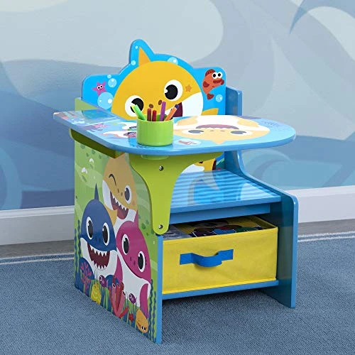 Baby Shark Chair Desk With Storage Bin - Ideal For Arts & Crafts, Snack Time, Homeschooling, Homework & More By Delta Children 2 Baby Shark Chair Desk With Storage Bin - Ideal For Arts & Crafts, Snack Time, Homeschooling, Homework & More By Delta Children - Image 2