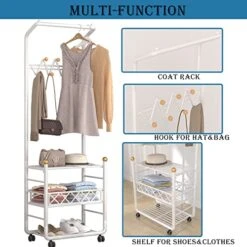 Oroonoko 3-in-1 Entryway Hall Tree Stand Coat Rack With Shoe Storage And Hooks For Entryway Living Room,Bathroom,Hallway -Safavieh Furniture 51DtG7BKQLL