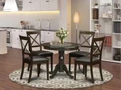 East West Furniture ANBO3-LWH-LC Dining Set, 3-Piece -Safavieh Furniture 51EO693vdSL. AC