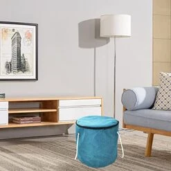 AUSDU Toy Storage Organizer With Play Mat For Kids, Outdoor & Indoor Toy Quick Chest & Storage Bag, Large Collapsible Drawstring Canvas Bins Toy Storage Box With Lids (Updated Blue) -Safavieh Furniture 51EX40F05RS