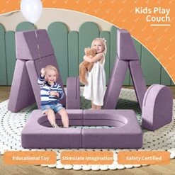 Wanan Kids Couch 10PCS, Toddler Couch With Modular Kids Couch For Playroom Bedroom, 10 In 1 Multifunctional Toddler Couch For Playing, Creativing, Sleeping, Indoor Kids Sofa (Blueberry) 19 Wanan Kids Couch 10PCS, Toddler Couch With Modular Kids Couch For Playroom Bedroom, 10 In 1 Multifunctional Toddler Couch For Playing, Creativing, Sleeping, Indoor Kids Sofa (Blueberry) -Safavieh Furniture 51EYoTJJbOL