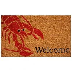 Calloway Mills 120831729 Lobster Doormat, 17" X 29", Red/Natural