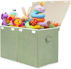 Popoly Large Toy Box Chest Storage With Flip-Top Lid, Collapsible Kids Storage Boxes Container Bins For Childrens Toys, Playroom Organizers, 25"x13" X16" (Linen Pink) 22 Popoly Large Toy Box Chest Storage With Flip-Top Lid, Collapsible Kids Storage Boxes Container Bins For Childrens Toys, Playroom Organizers, 25"x13" X16" (Linen Pink) -Safavieh Furniture 51EsjFsvT0L. AC