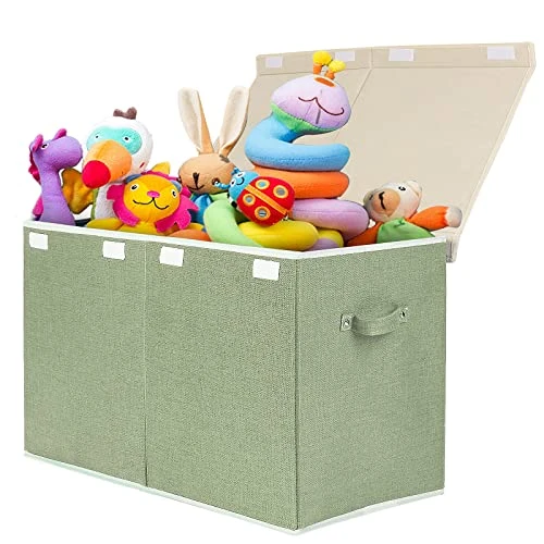 Popoly Large Toy Box Chest With Lid, Collapsible Sturdy Toy Bin Storage Organizer Boxes Baskets For Kids, Boys, Girls, Nursery, Playroom, 25"x13" X16" 1 Popoly Large Toy Box Chest With Lid, Collapsible Sturdy Toy Bin Storage Organizer Boxes Baskets For Kids, Boys, Girls, Nursery, Playroom, 25"x13" X16"