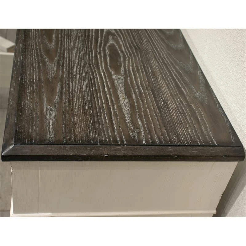 Riverside Furniture Grand Haven 1 Drawer Wood Nightstand White And Charcoal 4 Riverside Furniture Grand Haven 1 Drawer Wood Nightstand White And Charcoal - Image 4