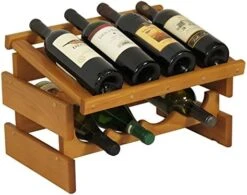 Wooden Mallet 24 Bottle Dakota Display Top Wine Rack, Medium Oak -Safavieh Furniture 51EzOlvPpeL. AC