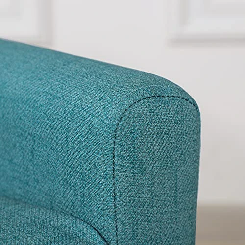 Single PVC Kids Sofa Chair, Toddler Sofa Couch With Wooden Legs, Ideal Children Armchair For Children Gift (Blue) 3 Single PVC Kids Sofa Chair, Toddler Sofa Couch With Wooden Legs, Ideal Children Armchair For Children Gift (Blue) - Image 3