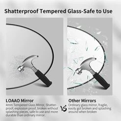 LOAAO 22"x30" Oval Bathroom Mirror - Matte Black Oval Mirror Wall Mounted With Black Metal Frame, Anti-Rust, Shatter-Proof, Tempered Glass -Safavieh Furniture 51FGV1pt90L