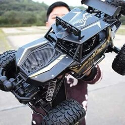 Wangch 1:10 2.4Ghz Radio Remote Control Vehicle RC Off Road Hobby Electric Fast Racing Toy Rock Crawler Monster Truck Large Feet Large Alloy 4WD Drifting Climbing Cars