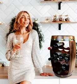 Puzzled Alexander Wine Rack 8 Bottle Free Standing Wine Holder Bottle Rack Floor Stand Or Countertop Wine Wooden Barrel Decor Storage Organizer Liquor Display To Decorate Home Kitchen Bar Accessory 7 Puzzled Alexander Wine Rack 8 Bottle Free Standing Wine Holder Bottle Rack Floor Stand Or Countertop Wine Wooden Barrel Decor Storage Organizer Liquor Display To Decorate Home Kitchen Bar Accessory -Safavieh Furniture 51GATUkAj6L