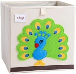 DODYMPS Foldable Animal Canvas Storage Toy Box/Bin/Cube/Chest/Basket/Organizer For Kids, 13 Inch (Pig) -Safavieh Furniture 51GKXKrlH L. AC