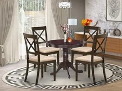 East West Furniture ANBO3-LWH-LC Dining Set, 3-Piece -Safavieh Furniture 51GYP3BdgtL. AC