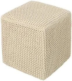 Christopher Knight Home Scott Knitted Foot Stool, Light Gray -Safavieh Furniture 51GkiCztWAL. AC