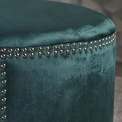 Christopher Knight Home Jaewon Studded Velvet Ottoman, Teal / Black 13 Christopher Knight Home Jaewon Studded Velvet Ottoman, Teal / Black -Safavieh Furniture 51HRrycsakL