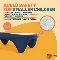BBEAR BABY Children’s Elegant Lightweight Sit & Play, Media Stand, Activity Table, Safe & Tough - All In One Designed For Ages 0 To 5 Made In Korea -Safavieh Furniture 51Hcrnl88IL