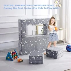 Kids Couch, Glow In The Dark Modular Kids Explore Sofa For Toddler 3 In 1 Fold Out Kids Toddler Sofa, Convertible Plush Toddler Couch With Washable And Durable Covers 9 Kids Couch, Glow In The Dark Modular Kids Explore Sofa For Toddler 3 In 1 Fold Out Kids Toddler Sofa, Convertible Plush Toddler Couch With Washable And Durable Covers -Safavieh Furniture 51HfcIxN6xL