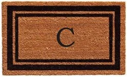 Calloway Mills 152961830S Black Border 18" X 30" Monogram Doormat, (Letter S) -Safavieh Furniture 51HkXPbuEmL. AC