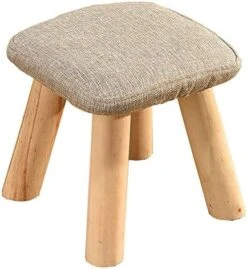 Upholstered Footstool Home Shoe Bench Fabric Sofa Stool Comfortable And Breathable Sedentary Is Not Tired Solid Wood Stool Bearing 100kg 28x28x28cm (Color : Light Green) -Safavieh Furniture 51HwwKu2GXL. AC