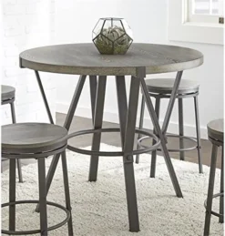Steve Silver Portland Round Counter Height Dining Table In Gray 7 Steve Silver Portland Round Counter Height Dining Table In Gray -Safavieh Furniture 51IZlYdZKxL. AC