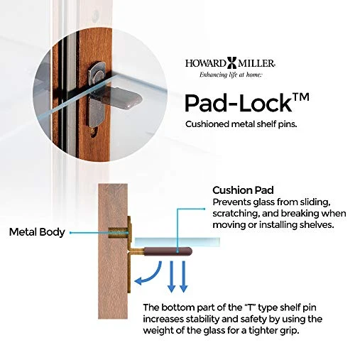 Howard Miller Marlowe Corner Curio Cabinet 680-529 – Hampton Cherry Finish, Four Glass Shelves, Five Level Display Case, No Reach Light, Adjustable Levelers 3 Howard Miller Marlowe Corner Curio Cabinet 680-529 – Hampton Cherry Finish, Four Glass Shelves, Five Level Display Case, No Reach Light, Adjustable Levelers - Image 3