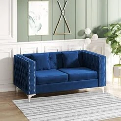 CECER Sofa, 3 Pieces Sofa Set, Loveseat Sofa- Oversize Sofa Couch- Sofa Chair, Velvet Sofa With Pillow, Couches For Living Room, Apartment, Office, Gray Sofa -Safavieh Furniture 51InOF75OL. AC