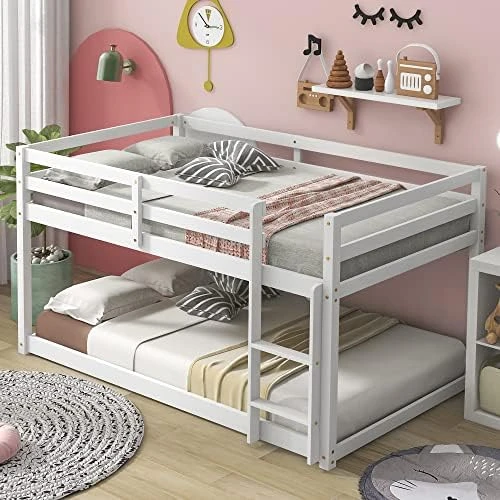 MOEO Twin Wood Bed Frame With Nightstand, Headboard And Footboard, For Kids, Bedroom Furniture, Home, No Spring Box Required & Easy Assembly, White 9 MOEO Twin Wood Bed Frame With Nightstand, Headboard And Footboard, For Kids, Bedroom Furniture, Home, No Spring Box Required & Easy Assembly, White - Image 9