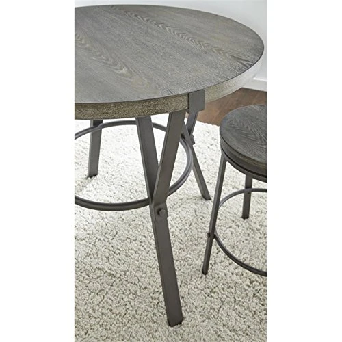 Steve Silver Portland Round Counter Height Dining Table In Gray 2 Steve Silver Portland Round Counter Height Dining Table In Gray - Image 2