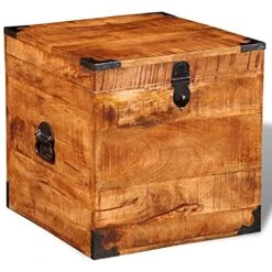 Storage Chest, Multipurpose Vintage Style Clear Texture Wood Storage Case For Home